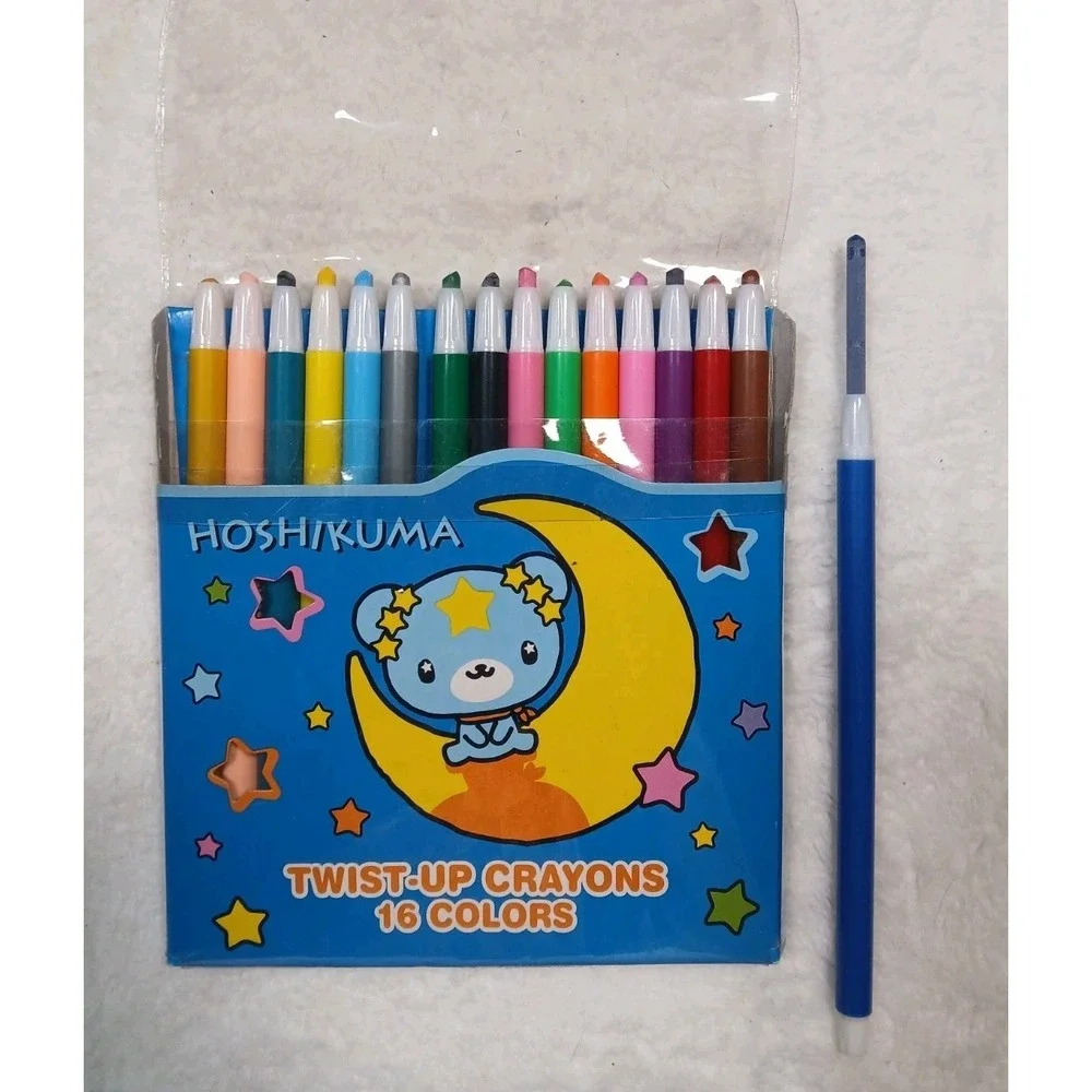 Rare Sanrio 2002 Hoshikuma Twist Crayon ‎ Set